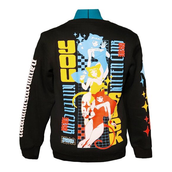 PaymoneyWubby LIMITED ED. Cloudy, You Suck Kitten Club Crewneck Sweater - Small - Picture 3 of 11